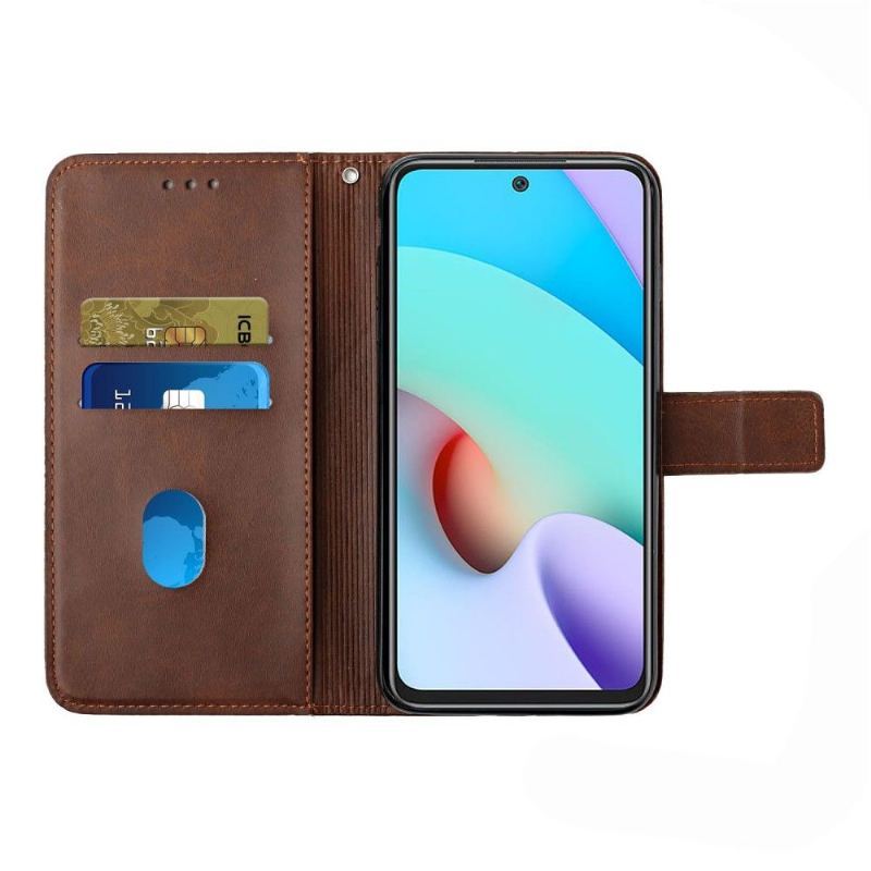 Etui Na Telefon Pokrowce do Xiaomi Redmi 10 Biznes Faux Leather X Linie