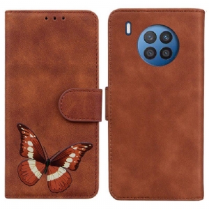 Etui Folio do Honor 50 Lite Motyl Dotykający Skóry