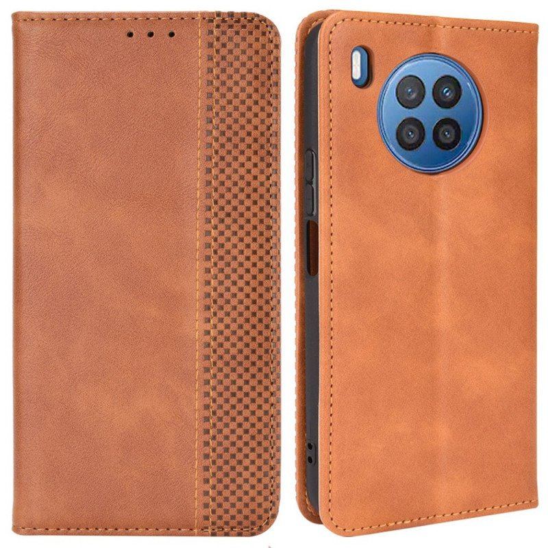 Etui Na Telefon do Honor 50 Lite Etui Folio Stylizowany Efekt Skóry W Stylu Vintage