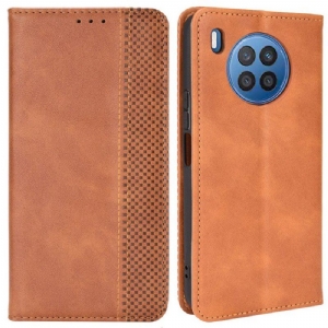 Etui Na Telefon do Honor 50 Lite Etui Folio Stylizowany Efekt Skóry W Stylu Vintage