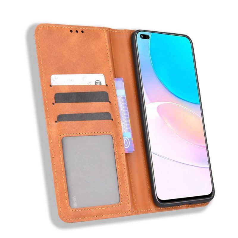 Etui Na Telefon do Honor 50 Lite Etui Folio Stylizowany Efekt Skóry W Stylu Vintage