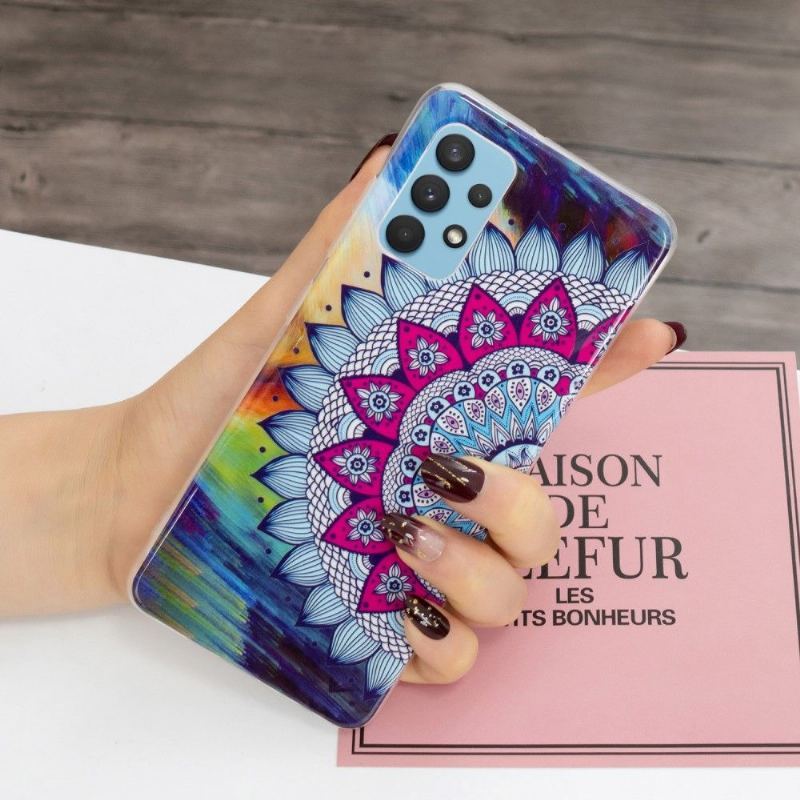 Etui do Samsung Galaxy A32 4G Anti-fall Luminous Colorful Mandala