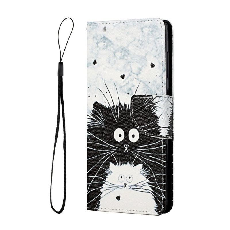 Etui Folio do Samsung Galaxy A32 4G Classic Czarno-białe Koty