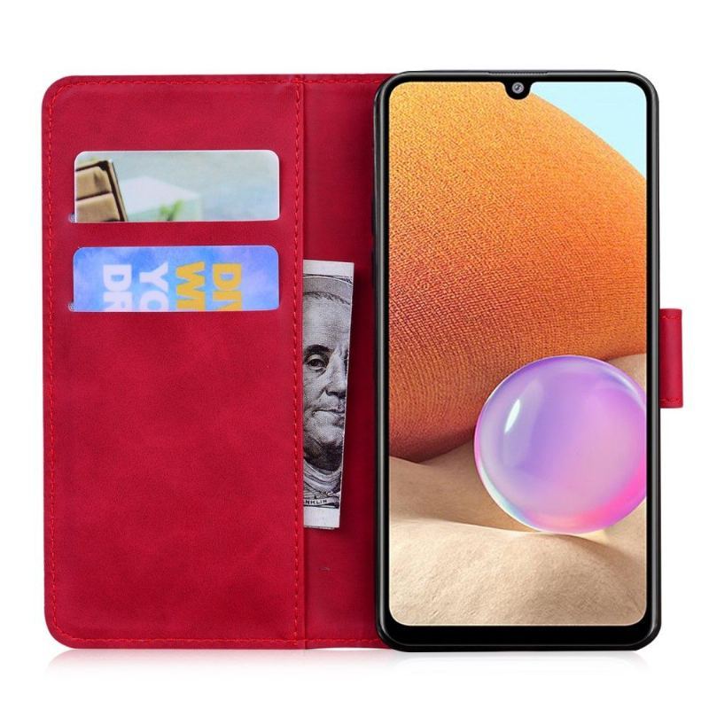 Etui Folio do Samsung Galaxy A32 4G Obrzeża Etui Ochronne Kolorowa Ochrona Motyla