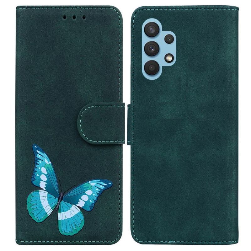 Etui Folio do Samsung Galaxy A32 4G Obrzeża Etui Ochronne Kolorowa Ochrona Motyla