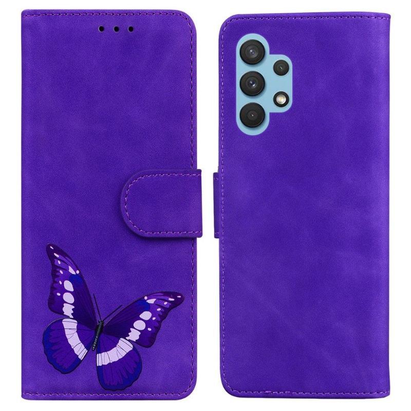 Etui Folio do Samsung Galaxy A32 4G Obrzeża Etui Ochronne Kolorowa Ochrona Motyla