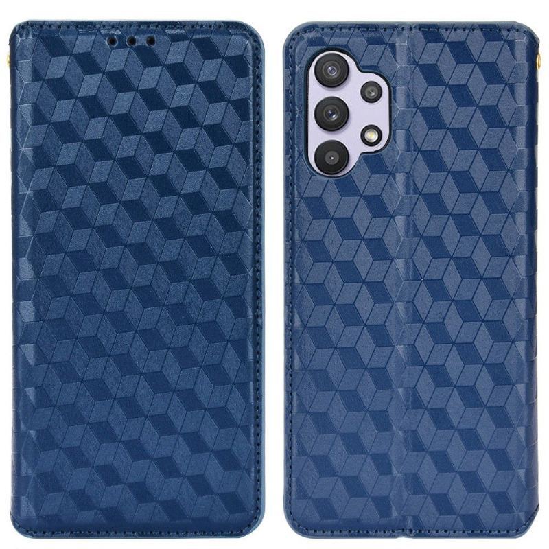 Etui Folio do Samsung Galaxy A32 4G Skórzany Futerał Geometria Projektu