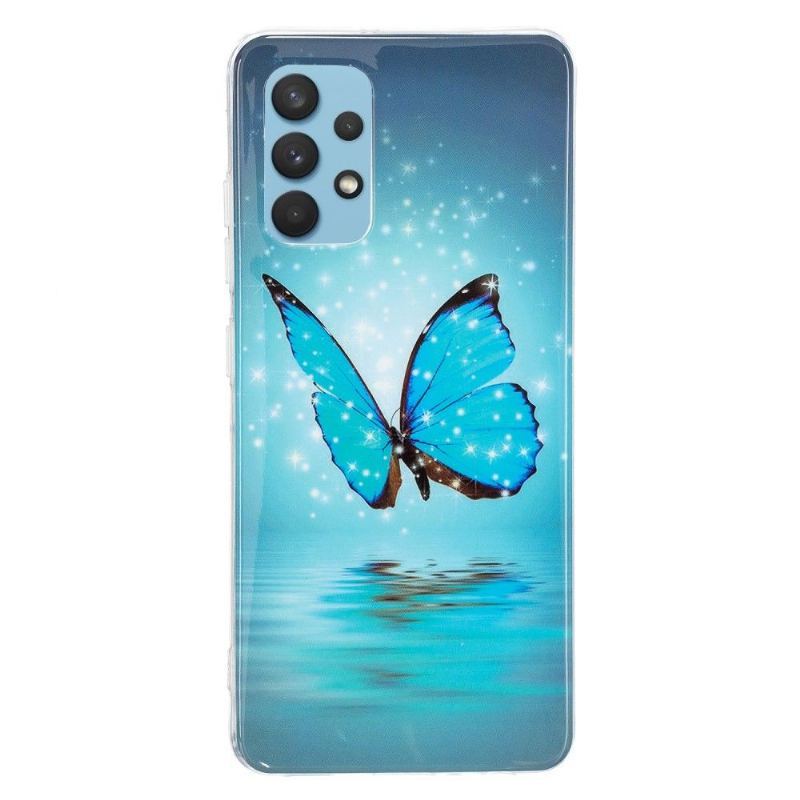 Futerały do Samsung Galaxy A32 4G Luminous Blue Butterfly