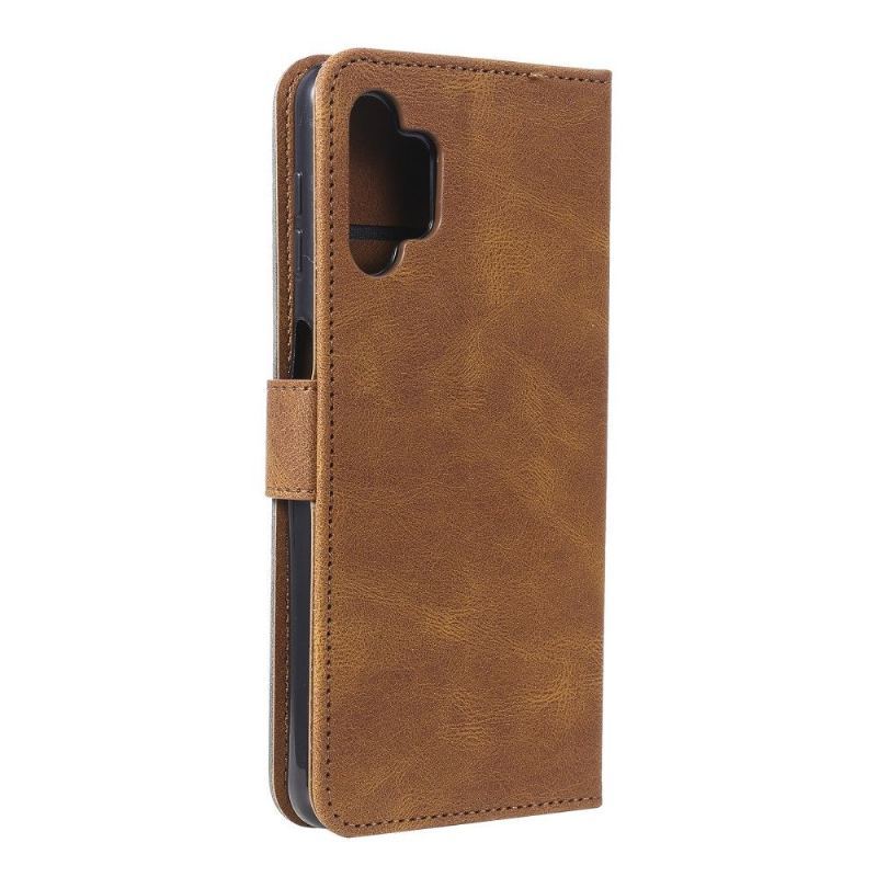 Skórzany Futerał do Samsung Galaxy A32 4G Anti-fall Etui Folio Bicolor