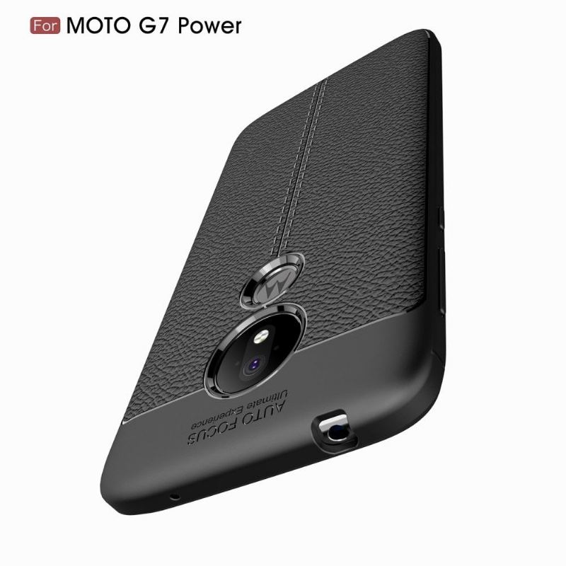 Etui do Motorola Moto G7 Power Żel Wykończeniowy Ze Sztucznej Skóry