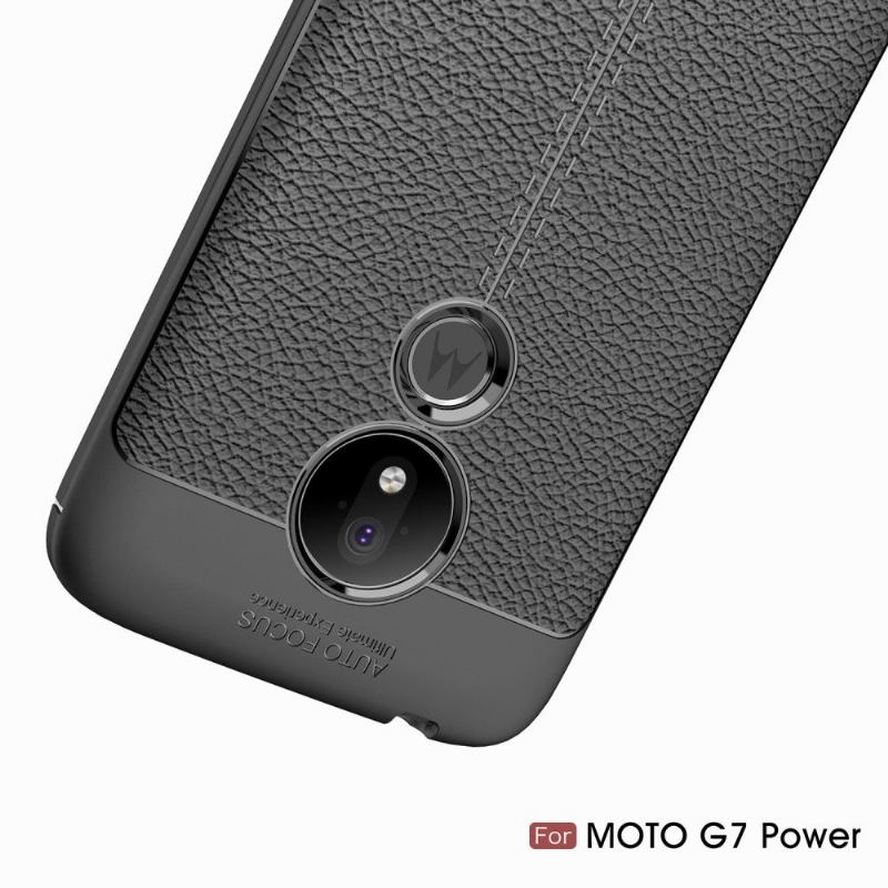 Etui do Motorola Moto G7 Power Żel Wykończeniowy Ze Sztucznej Skóry