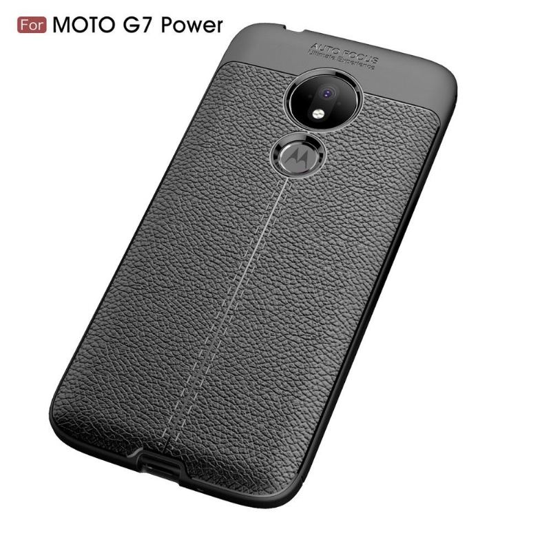 Etui do Motorola Moto G7 Power Żel Wykończeniowy Ze Sztucznej Skóry