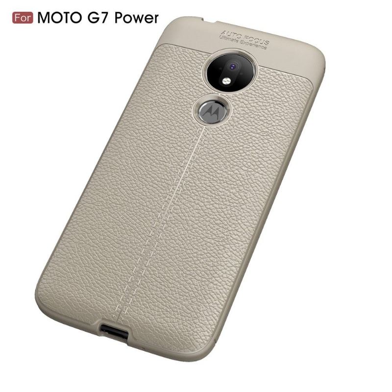 Etui do Motorola Moto G7 Power Żel Wykończeniowy Ze Sztucznej Skóry