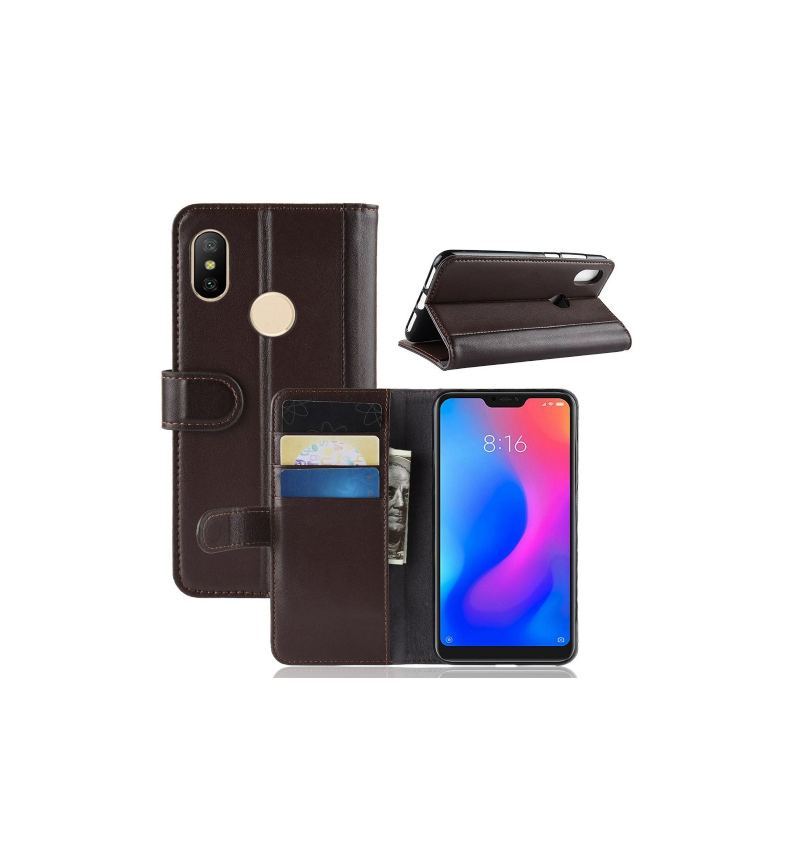 Etui do Xiaomi Mi A2 Lite Premium Skórzane Etui Na Karty