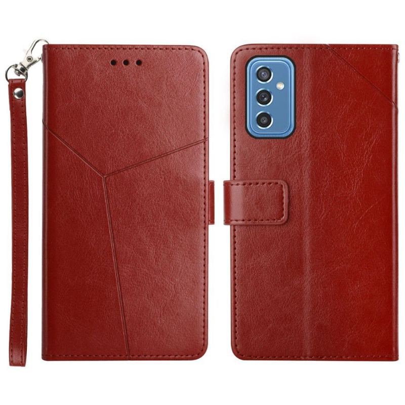 Etui Folio do Samsung Galaxy M52 5G Classic Y Lines Efekt Skóry