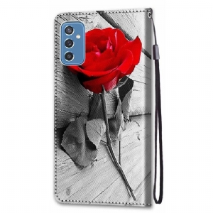 Etui Folio do Samsung Galaxy M52 5G Czerwona Róża