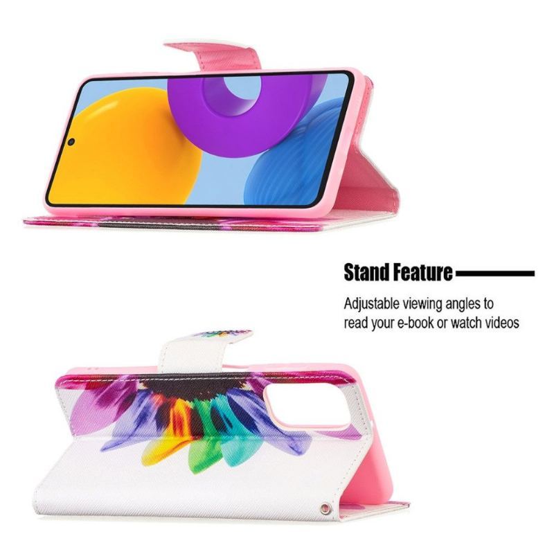 Etui Folio do Samsung Galaxy M52 5G Kolorowe Płatki