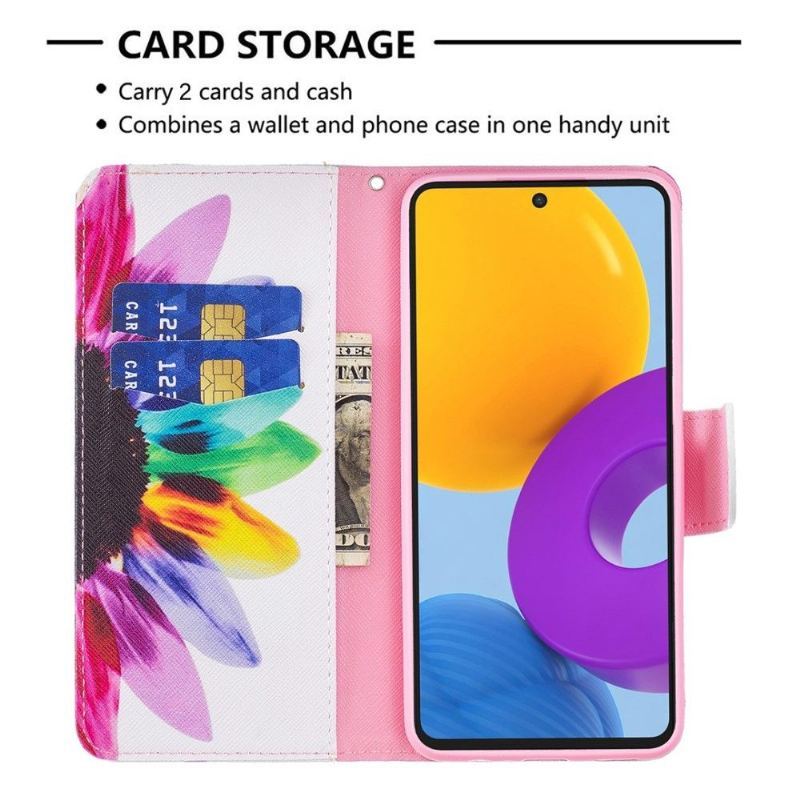 Etui Folio do Samsung Galaxy M52 5G Kolorowe Płatki