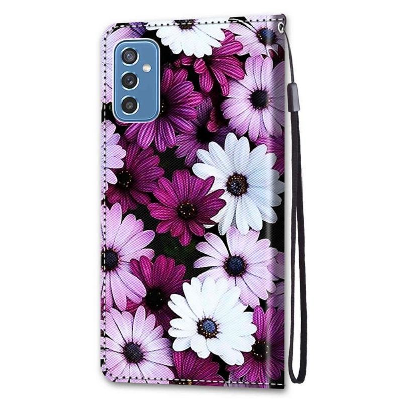 Etui Folio do Samsung Galaxy M52 5G Kolorowe Stokrotki