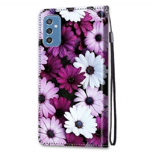 Etui Folio do Samsung Galaxy M52 5G Kolorowe Stokrotki