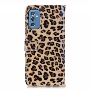 Obudowa Etui Na Telefon do Samsung Galaxy M52 5G Faux Leather Leopard Style