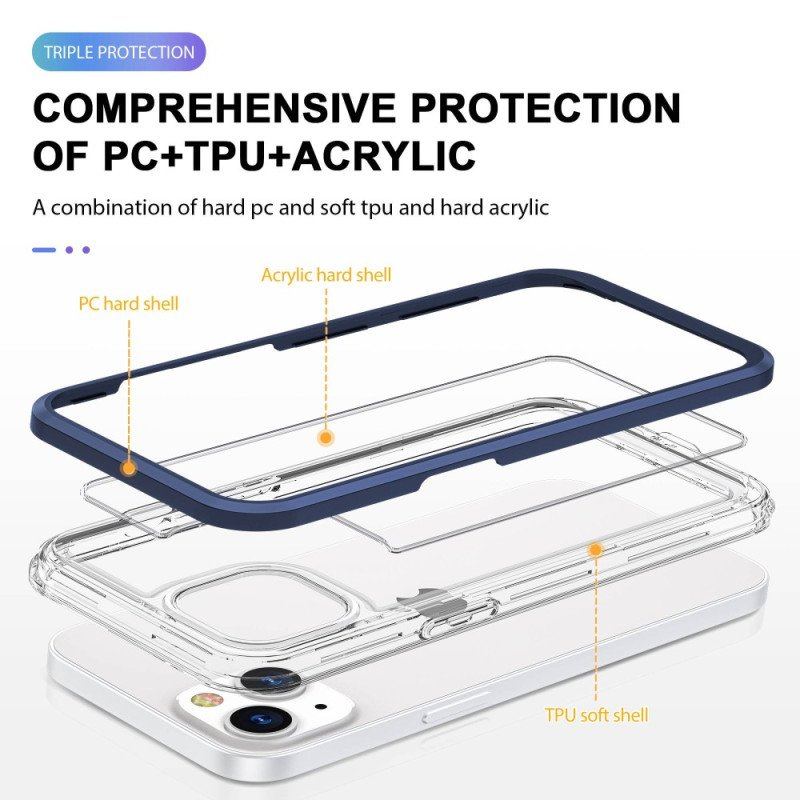 Etui do iPhone 14 Krawędzie W Kolorze Kryształu