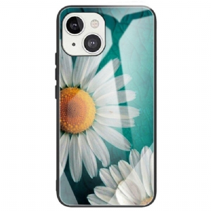 Etui do iPhone 14 Kwiaty Ze Szkła Hartowanego