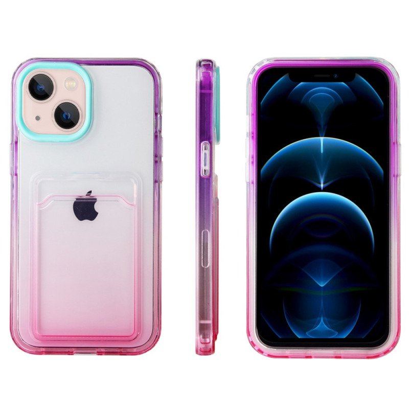 Etui do iPhone 14 Posiadacz Karty Gradientu