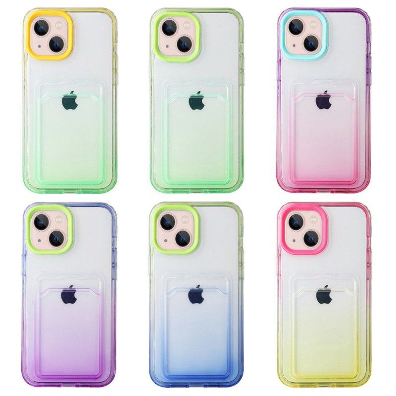 Etui do iPhone 14 Posiadacz Karty Gradientu