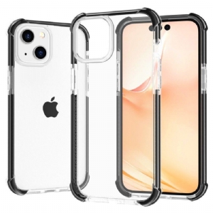 Etui do iPhone 14 Przezroczyste Kolorowe Krawędzie