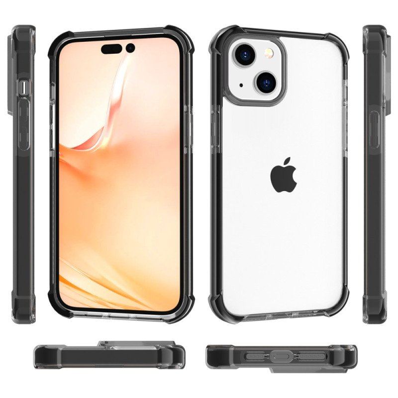 Etui do iPhone 14 Przezroczyste Kolorowe Krawędzie