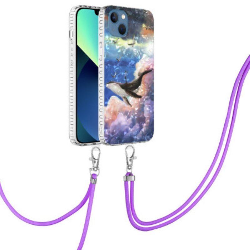 Etui do iPhone 14 Stylizowany Wieloryb