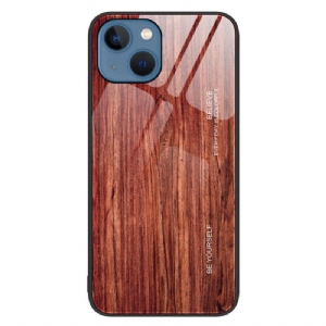 Etui do iPhone 14 Szkło Hartowane W Stylu Drewna