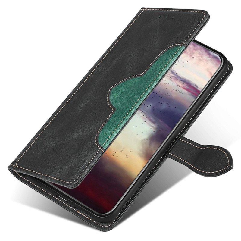 Etui Folio do iPhone 14 Dwukolorowy Kwiatowy