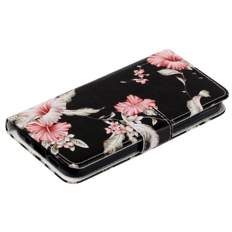 Etui Folio do iPhone 14 Kwiaty