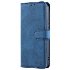 Etui Folio do iPhone 14 Stylizacja Skóry Azns