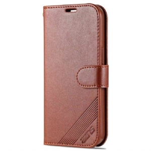 Etui Folio do iPhone 14 Stylizacja Skóry Azns