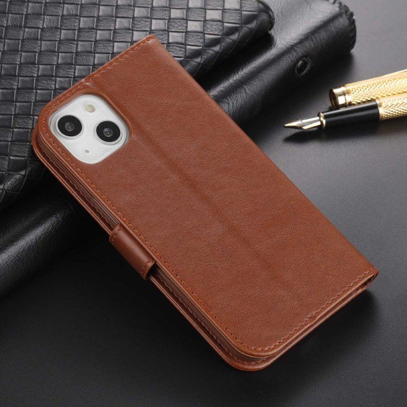 Etui Folio do iPhone 14 Stylizacja Skóry Azns