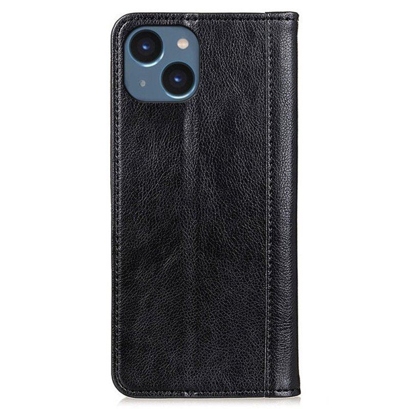 Etui Na Telefon do iPhone 14 Etui Folio Stylowa Skóra Dwoinowa