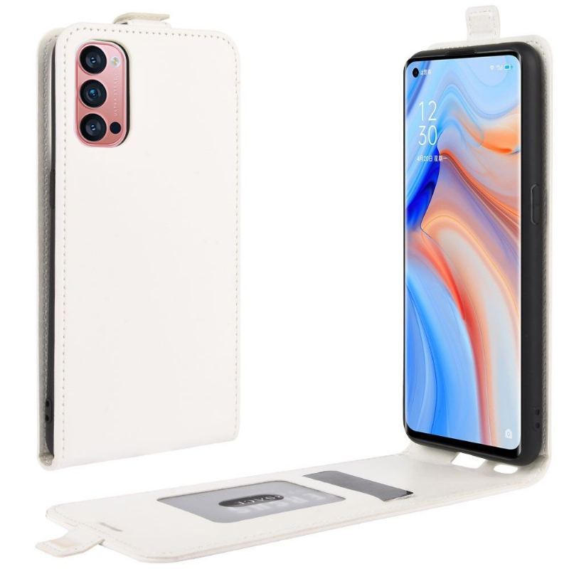 Skórzany Futerał do Oppo Reno 4 Pro 5G Etui Folio Ze Sztucznej Skóry W Pionie