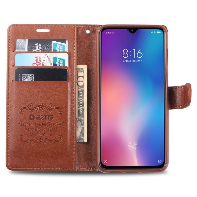 Etui do Xiaomi Mi 9 SE Azns Etui Na Karty Ze Sztucznej Skóry