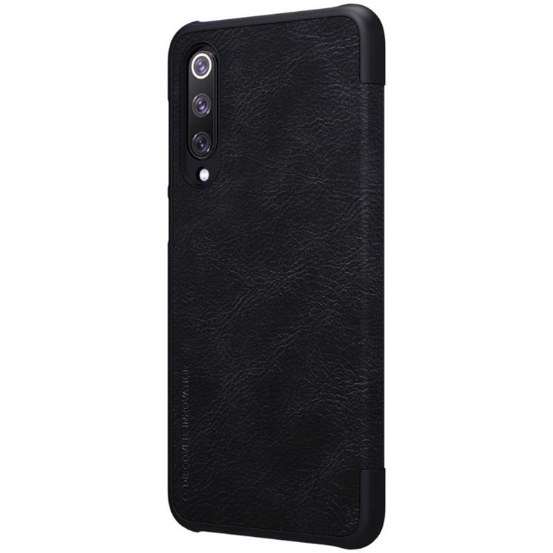 Etui Folio do Xiaomi Mi 9 SE Obrzeża Nillkin Qin Skórzany Pokrowiec - Czarny