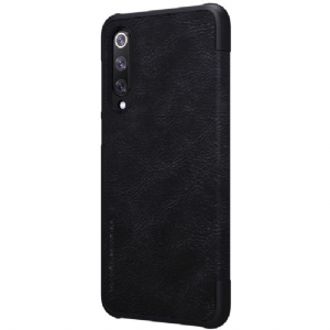 Etui Folio do Xiaomi Mi 9 SE Obrzeża Nillkin Qin Skórzany Pokrowiec - Czarny