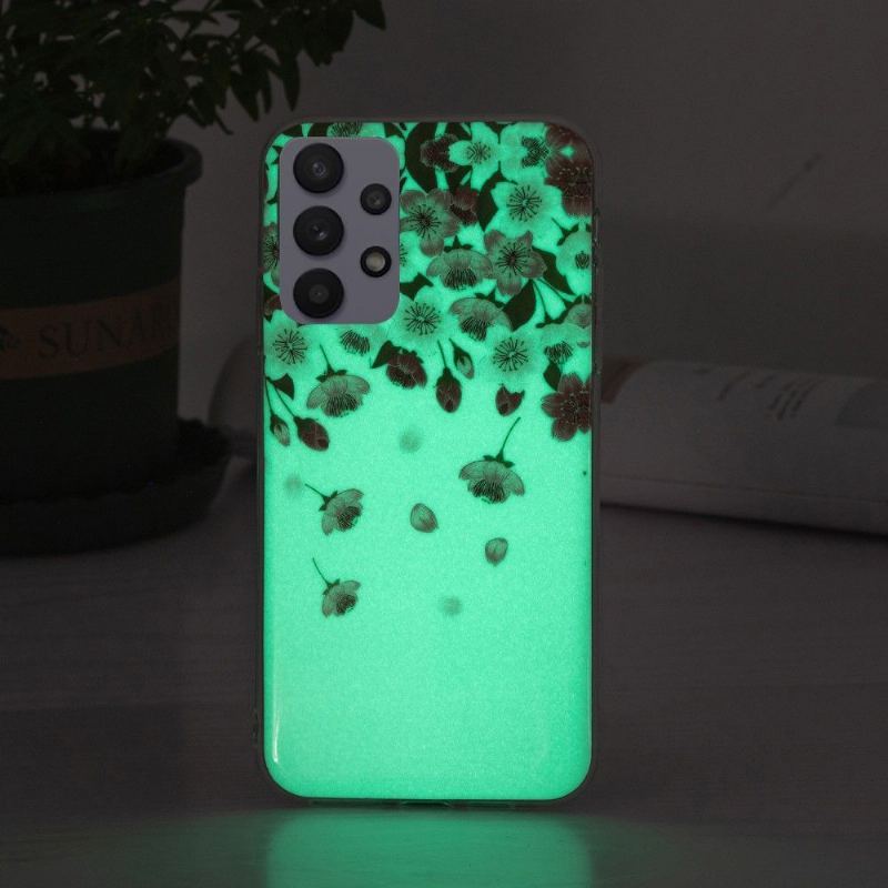 Etui do Samsung Galaxy A32 5G Biznes Fluorescencyjne Kwiaty