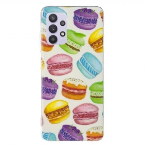 Etui do Samsung Galaxy A32 5G Biznes Fluorescencyjne Makaroniki