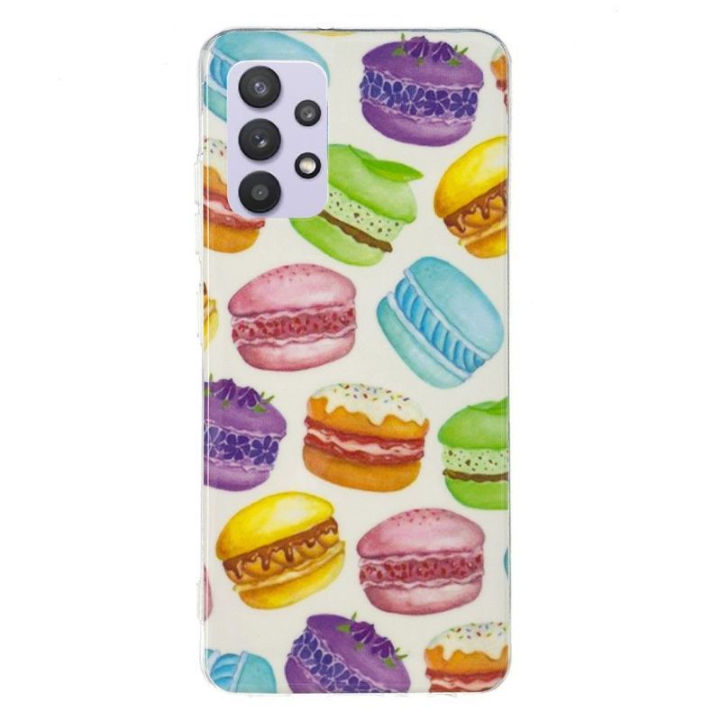 Etui do Samsung Galaxy A32 5G Biznes Fluorescencyjne Makaroniki