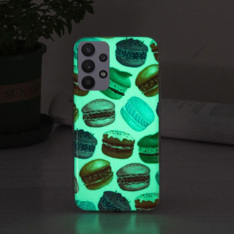 Etui do Samsung Galaxy A32 5G Biznes Fluorescencyjne Makaroniki