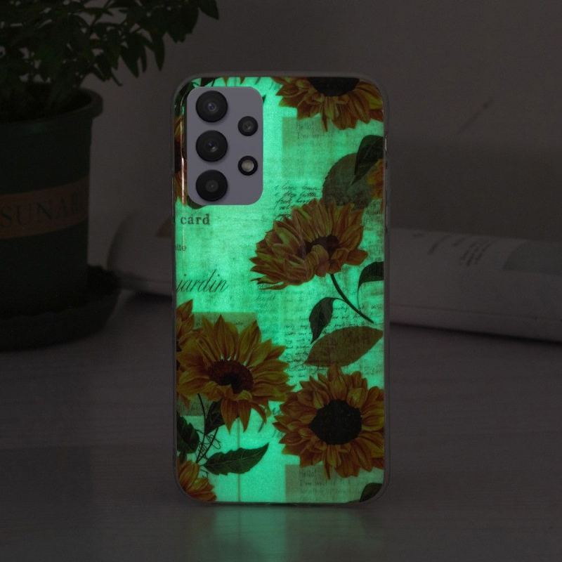 Etui do Samsung Galaxy A32 5G Fluorescencyjny Słonecznik Vintage