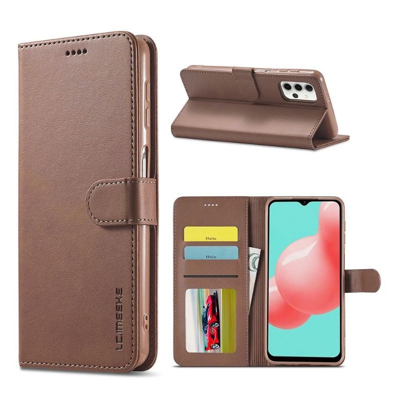 Etui do Samsung Galaxy A32 5G Obrzeża Etui Folio Skórzany Efekt Lc.imeeke