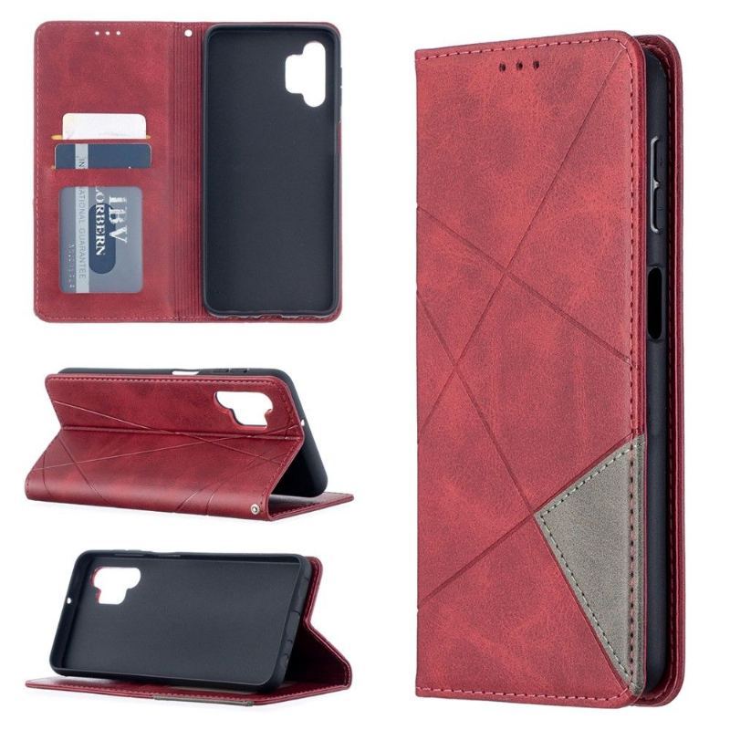 Etui Folio do Samsung Galaxy A32 5G Classic Skórzane Etui Na Karty W Stylu Célinia